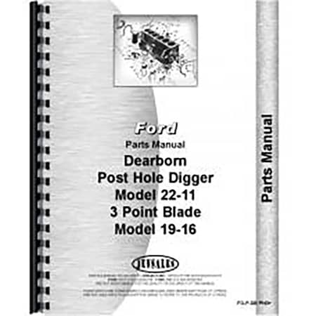 Parts Manual For Dearborn Tractor Post Hole Digger (Danuser - Model 22-11)